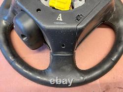 02-06 Acura RSX Type-S Steering Wheel Black Leather with Center Cover Horn OEM