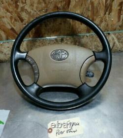 03 04 Toyota Sequoia Steering Wheel Tan Black Mismatch Cruise Radio Controls Oem