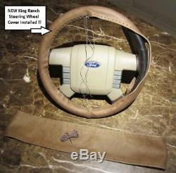 04 05 Ford F150 2WD SuperCrew Crew-Cab King Ranch Leather Steering Wheel Cover