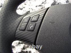 05-15 Bmw 3 E90 E91 X1 E84 Nappa Leather Ergonomic Inlays Sw Flat Bottom Carbon