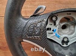 06-13 OEM BMW E82 E90 E92 E93 Sport Steering Wheel Black LEATHER with Shifters
