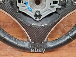 06-13 OEM BMW E82 E90 E92 E93 Sport Steering Wheel Black LEATHER with Shifters