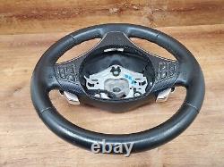 06-13 OEM BMW E82 E90 E92 E93 Sport Steering Wheel Black LEATHER with Shifters