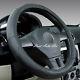 06#New Universal Fit Car Genuine Leather Steering Wheel Cover Wrap (Medium)