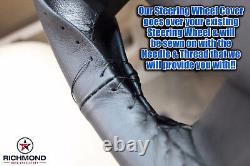 07 08 09 10 11 12 13 14 GMC Yukon XL Denali -Leather Steering Wheel Cover Black
