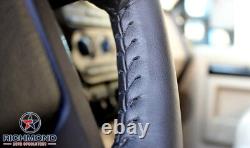 07 08 09 10 11 12 13 14 GMC Yukon XL Denali -Leather Steering Wheel Cover Black