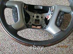 07-14 Denali Ebony Wood Grain Steering Wheel With Radio & Cruise OEM