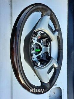 07-14 Escalade Denali Heated BROWN Wood Grain Steering Wheel Radio Cruise OEM