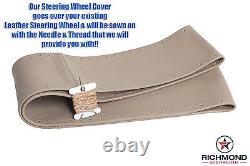 09-10 Ford F250 F350 Lariat -Tan Leather Steering Wheel Cover withNeedle & Thread