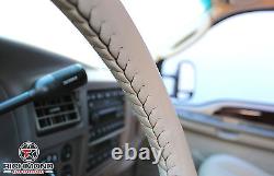 09-10 Ford F250 F350 Lariat -Tan Leather Steering Wheel Cover withNeedle & Thread