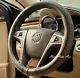 09#New Universal Fit Car PU Leather Steering Wheel Cover Wrap (Medium-Gold)