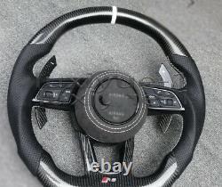100% Carbon Fiber Steering Wheel for Audi A4 S4 S5 A6 RS3 RS5 RS6 14+