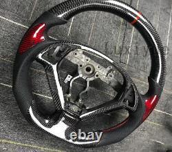 100%Real Carbon Fiber Leather Steering Wheel+cover For Infiniti G37 G35 G25