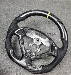 100%Real Carbon Fiber Leather Steering Wheel+cover For Infiniti G37 G35 G25