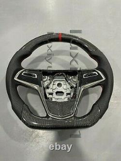 100% Real Carbon Fiber Steering Wheel+Cover for Cadillac CTSL CTS ATS ATSL 2014+