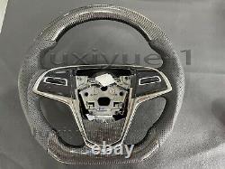 100% Real Carbon Fiber Steering Wheel+Cover for Cadillac CTS ATS CTS-V 2014+