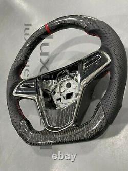 100% Real Carbon Fiber Steering Wheel+Cover for Cadillac CTS ATS CTS-V 2014+