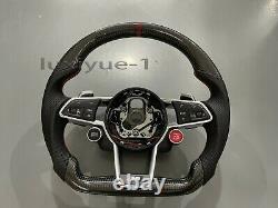 100% Real Carbon Fiber Steering Wheel For Audi R8 V10 TT TTRS ALL Old to New