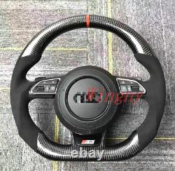 100%real Carbon Fiber/alcantara Steering Wheel 2013-2018 Audi A6 A7 S6 S7 Rs7 C7
