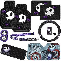 10pc Nightmare Before Christmas Floor Mats with Steering wheel cover