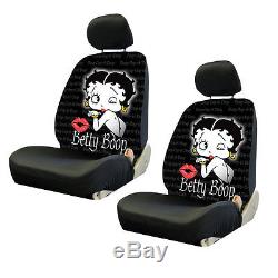 11pc Betty Boop Kiss Car Front Back Floor Mats Seat Covers Steering Wheel Cover