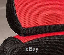 11pc Red & Black MESH Seat Covers Steering Wheel Cover INTERIOR SET CS3