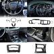 11x Carbon Fiber Steering Wheel Dash Panel Cover Trim Kit for Dodge Charger 15+