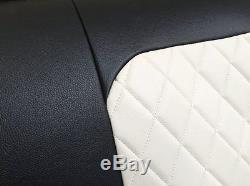 13 Pc Luxury Diamond Stitch Pattern Lch Steering Wheel Cover Seat Bel-17878-25