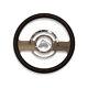 14 Billet Chrome Retro Style Steering Wheel 9 Holes with Black Half Wrap Leather