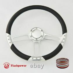 14 Billet Steering Wheel Black Half Wrap Custom Chevy Ididit FlamingRiver