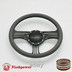 14'' Billet Steering Wheels Half Wrap Muscle Car Chevrolet Camaro Nova with Horn