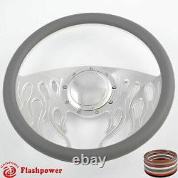 14 Billet Steering Wheels Wood Half Wrap Impala Chevy II GMC Chevelle with Horn