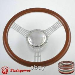 15.5'' Flashpower banjo steering wheel Dark Gray half wrap Ranger Bronco Tempo