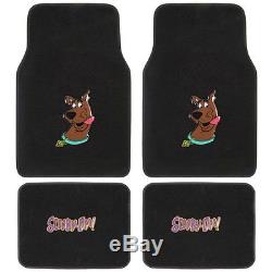 15pcs Cartoon Scooby Doo Dog Car Seat Covers Steering Wheel Cover Floor Mats Set