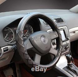 16#New Universal Fit Car Premium Leather Steering Wheel Cover Wrap