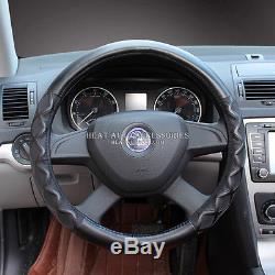 16#New Universal Fit Car Premium Leather Steering Wheel Cover Wrap