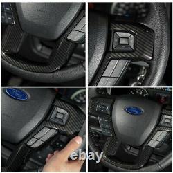 17-21 Ford F250 F350 SD Carbon Fiber Molded Steering Wheel Bezel Trim Cover