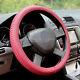 17#New Universal Fit Car Genuine Leather Steering Wheel Cover Wrap (Wine)