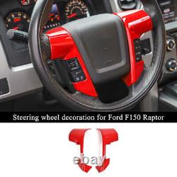 18x Red Interior Steering Wheel Dash Decor Cover Trim Kit for Ford F150 2009-14