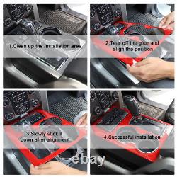 18x Red Interior Steering Wheel Dash Decor Cover Trim Kit for Ford F150 2009-14