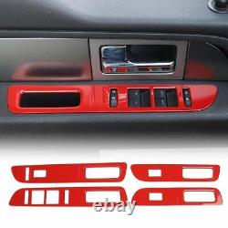 18x Red Interior Steering Wheel Dash Decor Cover Trim Kit for Ford F150 2009-14