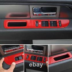 18x Red Interior Steering Wheel Dash Decor Cover Trim Kit for Ford F150 2009-14