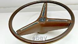 1970-1974 Rim Blow Steering Wheel Brown Rimblow Column Cover Horn Ring Emblem
