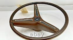 1970-1974 Rim Blow Steering Wheel Brown Rimblow Column Cover Horn Ring Emblem