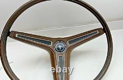 1970-1974 Rim Blow Steering Wheel Brown Rimblow Column Cover Horn Ring Emblem