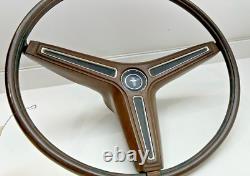 1970-1974 Rim Blow Steering Wheel Brown Rimblow Column Cover Horn Ring Emblem