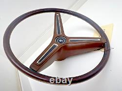 1970-1974 Rim Blow Steering Wheel Brown Rimblow Column Cover Horn Ring Emblem