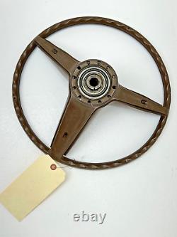 1970-1974 Rim Blow Steering Wheel Brown Rimblow Column Cover Horn Ring Emblem