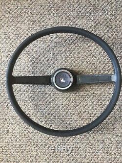 1970s Jeep Commando AMC Two Spoke Steering Wheel OEM Black WithHorn Button RARE