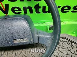 1987-1991 Toyota Camry Wagoneer Steering Wheel Blue Rubber Horizontal Spokes OEM
